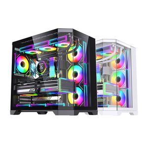 Lovingocool màn hình quá khổ PC trường hợp Acrylic Kính EATX Gamer Máy tính để bàn máy tính trường hợp tủ <span class=keywords><strong>RGB</strong></span> <span class=keywords><strong>Fan</strong></span> 360mm Chất lỏng mát tản nhiệt - Product Image 6
