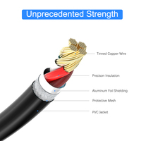 Kabel Listrik OEM USB 2.0 Micro USB Jantan ke Jantan, Panjang 3 Kaki