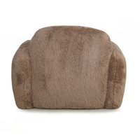 Fauteuil individuel en polaire marron clair, fauteuil d'appoint moelleux et moderne pour la décoration de la chambre et du salon