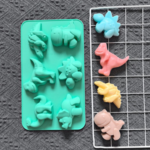 Beeman 6-Fach Antihaft-Mini-<span class=keywords><strong>Dinosaurier</strong></span>-Muffin- und Cupcake-<span class=keywords><strong>Backform</strong></span> aus 1,5 mm dickem Silikon – Umweltfreundliches Backzubehör - Product Image 2