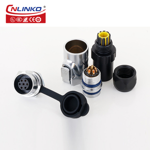Connettore Industriale Impermeabile IP68 Cnlinko, Spina e <span class=keywords><strong>Presa</strong></span> a 7 Pin, Cavo Elettrico <span class=keywords><strong>12</strong></span> <span class=keywords><strong>Volt</strong></span> DC, Connettore M12 - Product Image 5