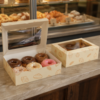 Boîte d'emballage pour boulangerie, structure pliable, carton recyclable, emballage écologique pour desserts, commandes en gros pour les marques alimentaires éco-responsables