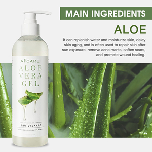 Gel d'<span class=keywords><strong>Aloe</strong></span> <span class=keywords><strong>Vera</strong></span> Sans Parabène pour le Corps, les Mains et le Visage, Biologique, Vegan, Acide Hyaluronique & Hydratant, Nourrissant, Apaisant, Marque Privée - Product Image 3