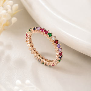 Anello in Stile Pietra Colorata, Anello di Tendenza per Donne, Design Unico, Accessorio per Dito - Product Image 2