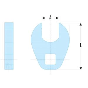 FACOM - J.23CF 3/8 ''métricas Crowfoot open end bits - EAN 3662424034831 AIRCRAFT AND AVIATION TORQUE CONTROL - Product Image 2