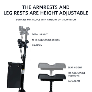 Andador Médico con Ruedas para Recuperación de Lesiones en Piernas y Pies con Canasta Metálica - Product Image 2