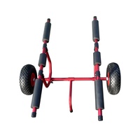 Bateau de surf roues solides plage remorque pliante bateau chariot kayak bateau gonflable roue de remorquage radeau en caoutchouc