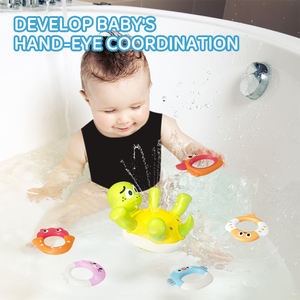 Jouet <span class=keywords><strong>de</strong></span> pulvérisation d'eau <span class=keywords><strong>de</strong></span> <span class=keywords><strong>bain</strong></span> d'été rechargeable pour bébé, tortue arroseuse, jouets <span class=keywords><strong>de</strong></span> <span class=keywords><strong>bain</strong></span> pour tout-petits avec 5 anneaux <span class=keywords><strong>de</strong></span> saut - Product Image 4