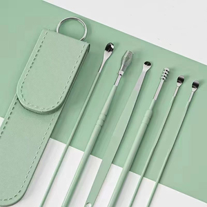 Stainless Steel Earwax Removal 6Pcs <strong>Ear</strong> <strong>Cleaning</strong> <strong>Kit</strong> Travel Portable Cleansing Tool <strong>Ear</strong> Pick Set With Pu Storage Bag - Product Image 3