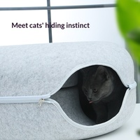 Lit pour chat Donut universel quatre saisons, tunnel de sommeil en forme de pneu, idéal pour l'été