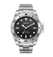 Montres automatiques de plongée au design classique, nouvelle conception, montres mécaniques de luxe pour homme avec lunette dorée