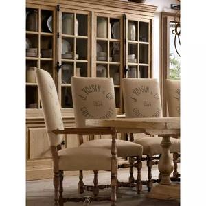 Stile americano francese in rovere retrò libreria in legno massello con combinazione di armadietto con chiusura a fondo superiore armadi a muro - Product Image 5