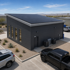 Edificio Metálico Prefabricado, Estructura de Acero, Taller de Reparación de Automóviles, Garaje Mecánico, Cobertizo, Techo con Paneles Solares, Techo Personalizado - Product Image 2