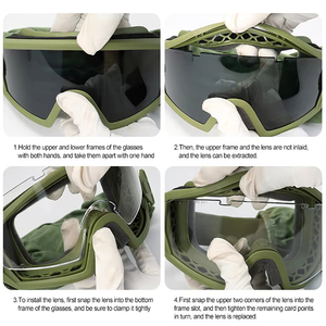 Occhiali Tattici Personalizzati ANSI Z87 EN166 Protezione UV400 Occhiali Balistici per Tiro Caccia Escursionismo Occhiali di Sicurezza Occhiali Sportivi - Product Image 4