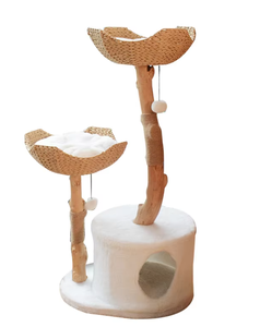 Best-seller su misura in legno massello gatto graffio e morbido velluto imbottitura Post salto piattaforme per animali domestici case e mobili - Product Image 1