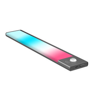 Wireless <b>Sensor</b> Cabinet <b>Light</b> <b>LED</b> Night <b>Lights</b> USB Rechargeable Lamp Bedroom Decor Detector Closet Room Aisle Backlight Lighting - Product Image 1