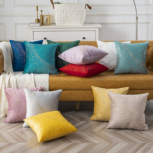 Housse de coussin carrée en velours hollandais avec strass nordiques, motif doré, pour canapé, décoration intérieure, vente en gros - Product Image 3