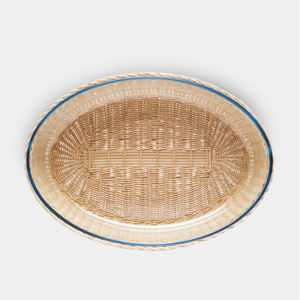 Bandeja de almacenamiento de material de ratán al por mayor de fábrica, gran capacidad, puede acomodar bandeja de comida para el hogar, bandeja de servicio hecha en Vietnam - Product Image 4