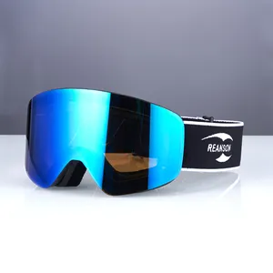 도매 UV 보호 스노우 보드 고글 헬멧 호환 스노우 고글 원통형 마그네틱 렌즈 스키 고글