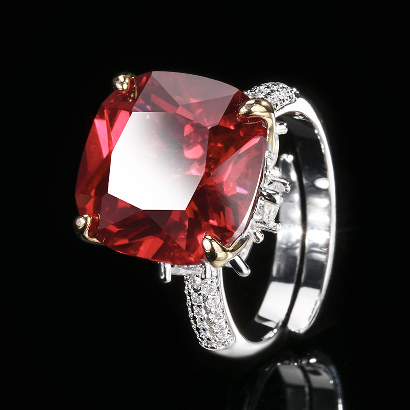 adjustable size Red corundum ring