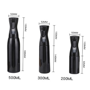 Botella de Spray de Agua Continua de Plástico Transparente/Negro de 200ml, 300ml, 500ml, con Pulverización Fina, <span class=keywords><strong>para</strong></span> Uso en Salón de Belleza y Cabello - Product Image 3