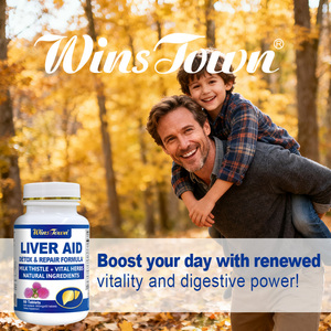 Tabletas Wins Town Liver Aid, Suplemento Natural Premium para la Salud del Hígado, Apoyo para la Desintoxicación del Hígado, Suplementos Diarios Suaves para la Salud - Product Image 3