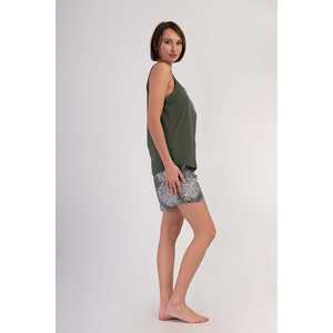 Ensemble court 2 pièces pour femme, jupe ovale XXL avec bretelles au-dessus du genou, hauts et shorts en tricot pour l'automne - Product Image 2