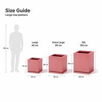 Jardinière carrée en aluminium YISHANG avec base amovible pour la verdure des patios commerciaux et résidentiels