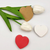 Étiquettes en papier kraft en forme de cœur avec ficelle de jute de 20 m, 100 étiquettes suspendues pour la Saint-Valentin, pour mariage, pot à bougie, emballage cadeau