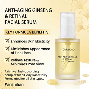 Sérum Liposomal Rétinol 2% à l'Extrait de Ginseng Noir, Bakuchiol, Vitamine C et Peptides pour le Soin Anti-Rides et le Raffermissement de la <span class=keywords><strong>Peau</strong></span> - Product Image 3