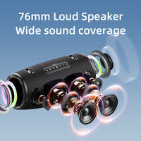 Enceinte portable sans fil S87M pour karaoké, extérieur, en plastique, avec batterie, lumières LED colorées, étanche, 80W, basses puissantes, stéréo