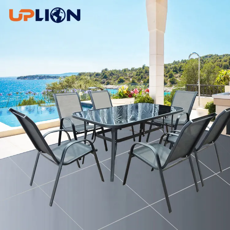 Uplion abd avrupa pazarı popüler açık masa ve sandalye seti mobilya seti bahçe veranda yemek açık veranda mobilya