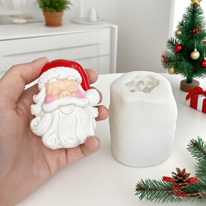 Laughing Santa Head Silicone Mold Christmas Santa Claus Candle Wax Mould Gypsum Resin <b>Crafts</b> Cake Decorating <b>Tools</b> - Product Image 6