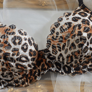 Hot Sale Leopard Printed Ultral-thin Lingerie <b>Set</b> <b>Sexy</b> Wireless See-through 2Pcs <b>Bra</b> and Panties <b>Set</b> - Product Image 4