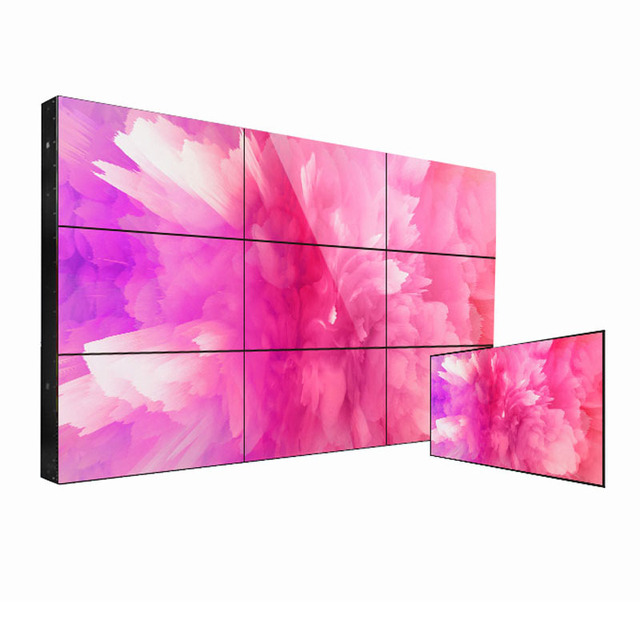Supermarket 55 Inch Indoor 4k hd Splicing 3x3 Video Wall Player 0.88mm Bezel Screen