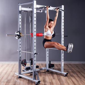 เครื่องฝึกออกกำลังกายแบบมัลติฟังก์ชั่น YX Combo Functional Trainer Half Rack Power Rack สำหรับยิมเชิงพาณิชย์ พร้อมเครื่องสมิธแมชชีน และเคเบิ้ลครอสโอเวอร์ - Product Image 4