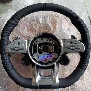 Volant de voiture en cuir perforé en fibre de carbone avancée à LED pour Mercedes-Benz AMG GT C63 E63 S63 G63, best-seller - Product Image 1