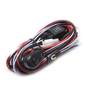 ชุดสายไฟรถยนต์ 12V 2.5M พร้อมรีเลย์สวิตช์สำหรับไฟหน้า ไฟทำงาน ไฟสปอตไลท์ - Product Image 1
