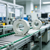 Capteur de courant à noyau divisé en ferrite SCT-T36 36 mm, bobine à double enroulement, puissance 200-500 A, sortie 33,3 mA pour applications homologuées