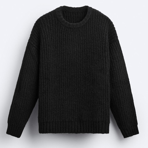 Suéteres con logotipo personalizado para hombre, jersey de cuello redondo, prendas de punto sueltas, Top de punto de manga larga, suéter liso de invierno para hombre - Product Image 6