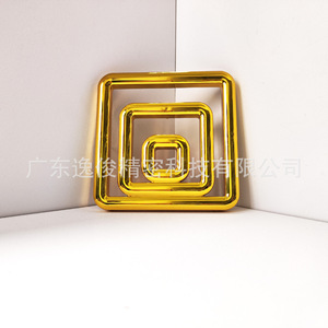 Square Hollow Plastic Decorative Buckle Gold 120x120mm Modern Furniture <b>Hardware</b> Accessory High Quality - Product Image 1