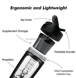 2023 20oz proteína polvo mezclador coctelera tazas eléctrica portátil <span class=keywords><strong>batidora</strong></span> recargable mezclador taza licuadora para gimnasio deporte - Product Image 6