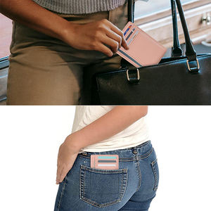 Cartera Delgada JIANJI para Bolsillo Frontal, Minimalista, de PU con Bloqueo RFID, Forro de Nailon, Cierre Abierto, Tarjetero Unisex - Product Image 6