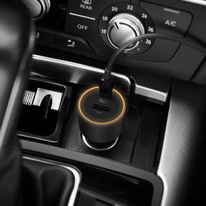 Ban Đầu 100W Nhanh Chóng Sạc Xe Hơi 5V/3A Kép USB QC Adapter Với Ánh Sáng Ban Đêm Cho Xiaomi Điện Thoại Di Động - Product Image 6