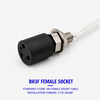 Connecteur sous-marin étanche HYSF SUBSEA IL3F standard à 3 broches femelles en ligne, 10A, 550V, prise de câble sous-marin pour ROV AUV marine