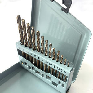 Jeu de forets hélicoïdaux Sodaril 13 pièces en acier au cobalt, tige droite, finition dorée, pour perçage du métal - Product Image 1