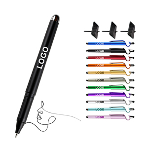 Wholesale Best Bulk 3-in-1 Multi-function Gel Plastic <b>Pen</b> Promotion Custom Logo Print for Stylus Screen Mobile Phone Holder - Product Image 1
