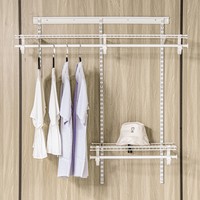 CLOSETART QUT2-4 multifonctionnel pliable moderne armoire armoires métal fil étagère placard stockage garde-robe organisateur 2-4'