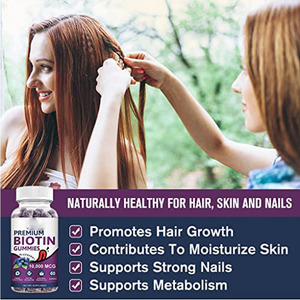 OEM/ODM Biotina + Vitamina C Suplementos alimenticios Vitamina C B7 Biotina Gummy <span class=keywords><strong>Biotin</strong></span> Collage Keratin Gummies - Product Image 5