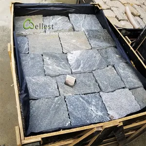 Blue sapphire stone loose blue grey quartzite pattern loose stone for interior and exterior wall cladding